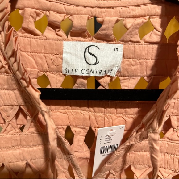 Anthropologie Self Contrast Puff-Sleeve Blouse NEW - Picture 10 of 13